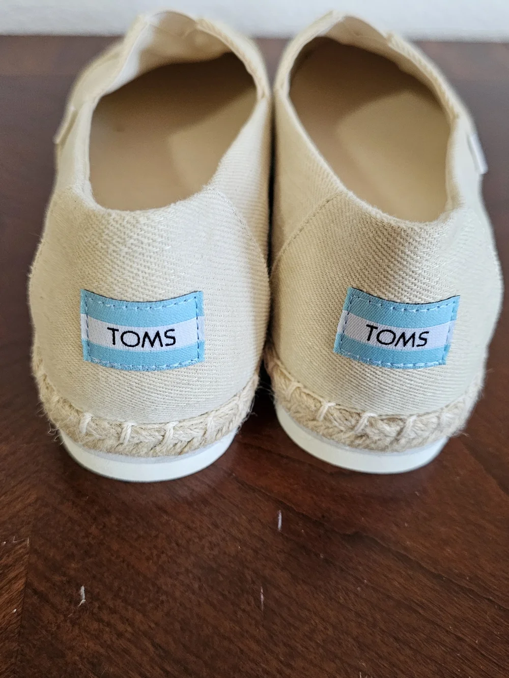 TOMS Natural Canvas Espadrille Slip-Ons Women's 9.5 NEW